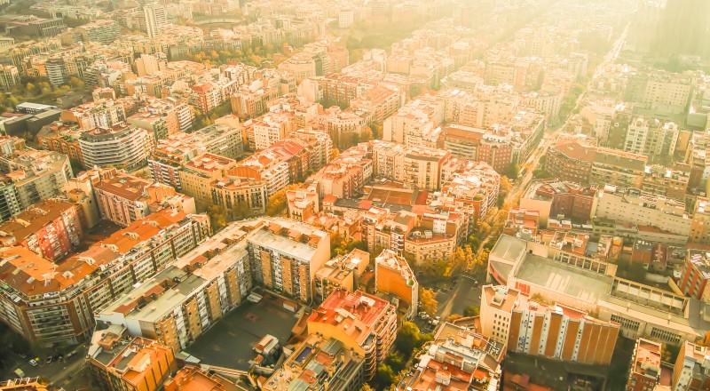 vista aérea del ensanche