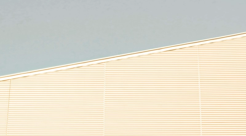 Vista lateral de una fachada ciega